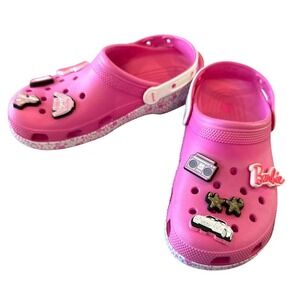 Crocs Barbie Classic Clog Mule Electric Pink Womens‎ Shoe Sz 10 Limited Edition